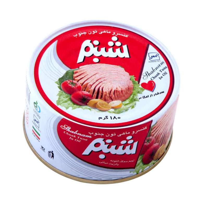 کنسرو تن ماهی شبنم ۱۸۰ گرم